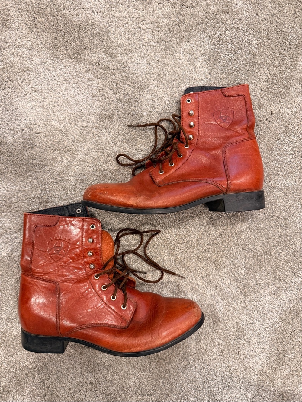 Ariat Heritage Lace-Up Paddock Boots Brown Leather Women’s Size 10